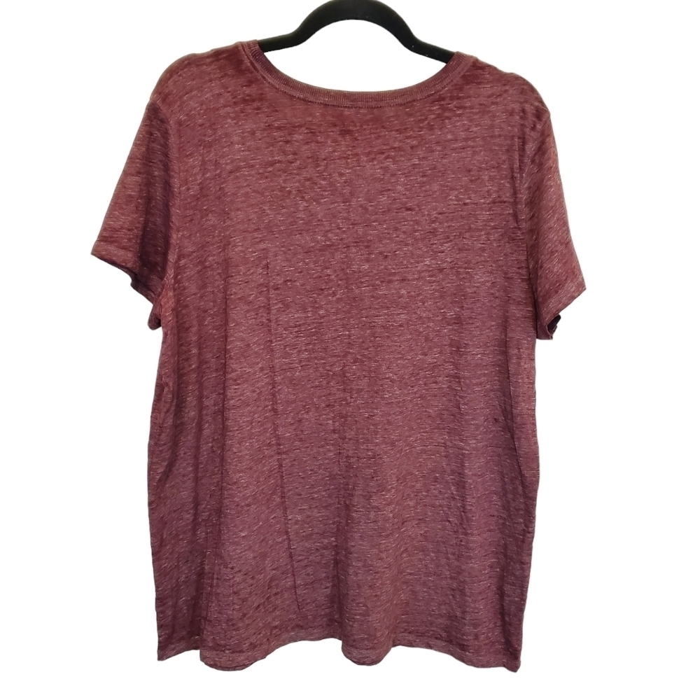 Torrid Size 1 Cotton Blend Relaxed Fit Burnout Crew Neck Tee - Picture 2 of 8